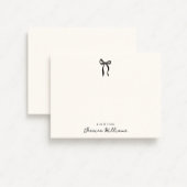 Invitation Whimsical simple bow, a note from flat card