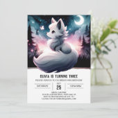 Invitation Whimsical Simple Wolf Anniversaire (Debout devant)