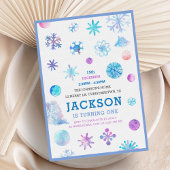 Invitation Whimsical Snowflakes Fête Anniversaire de enfant d