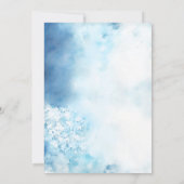 Invitation Whimsical Snowflakes Moderne Élégant Mariage d'hiv (Dos)