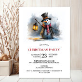 Invitation Whimsical Snowman Christmas Party