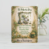Invitation Whimsical St. Patrick’s Day Gnome (Debout devant)