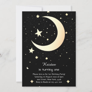 Invitation Whimsical Stardust Galactic Anniversaire