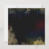 Invitation Whimsical Starry Mariage de la forêt de nuit (Dos)