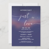 Invitation Whimsical Starry Night Script Modern Wedding (Devant)