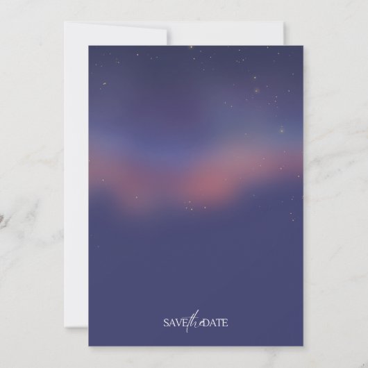 Invitation Whimsical Starry Night Script Modern Wedding (Dos)