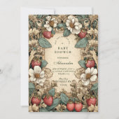 Invitation Whimsical Strawberry Forest Baby Shower (Devant)