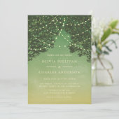 Invitation Whimsical String Lights Fairy Tale Mariage (Debout devant)