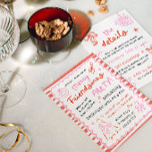 Invitation Whimsical Striped Friendsmas Christmas Party