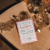 Invitation Whimsical Striped Friendsmas Christmas Party