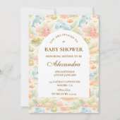 Invitation Whimsical Summer Animals Baby Shower (Devant)