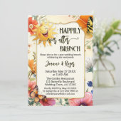 Invitation Whimsical Sun Butterfly Floral Post-Wedding Brunch (Debout devant)
