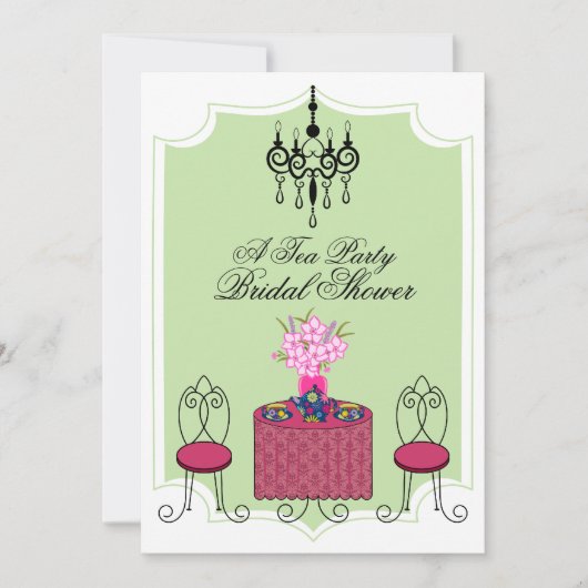 Invitation Whimsical Tea Party (Devant)