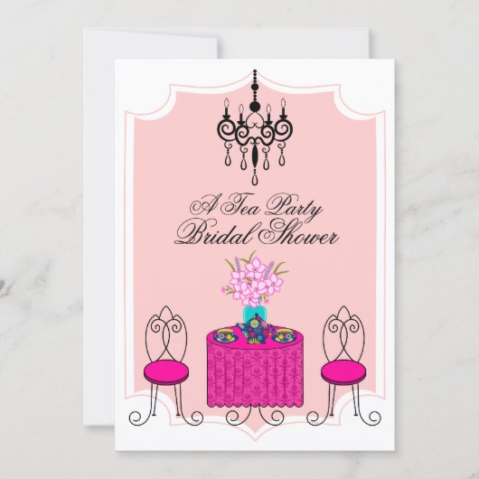 Invitation Whimsical Tea Party (Devant)