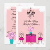 Invitation Whimsical Tea Party (Devant / Derrière)