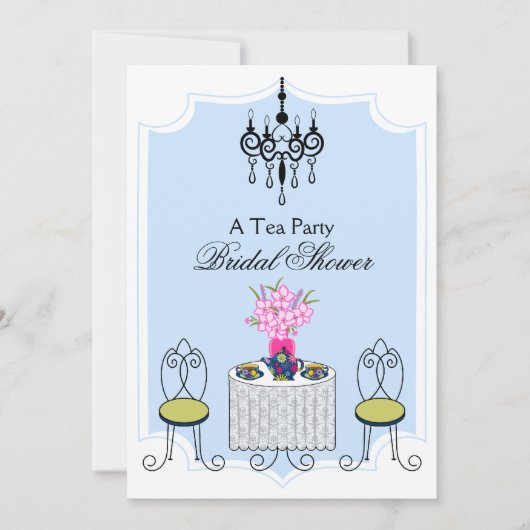 Invitation Whimsical Tea Party - V2 Customisé (Devant)