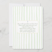 Invitation Whimsical Teddy Bear Sage Baby shower Garçon (Dos)