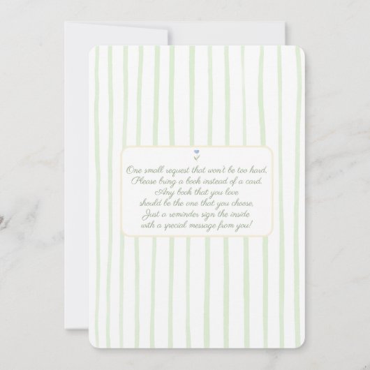 Invitation Whimsical Teddy Bear Sage Baby shower Garçon (Dos)