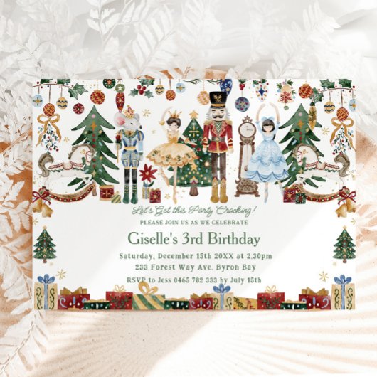 Invitation Whimsical The Nutcracker Christmas Ballet Annivers