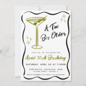 Invitation Whimsical Tini Bit Martini Anniversaire (Devant)