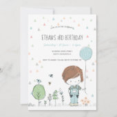 Invitation Whimsical Toddler GARDE Anniversaire de enfant Inv (Devant)