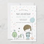Invitation Whimsical Toddler GARDE Anniversaire de enfant Inv (Devant)