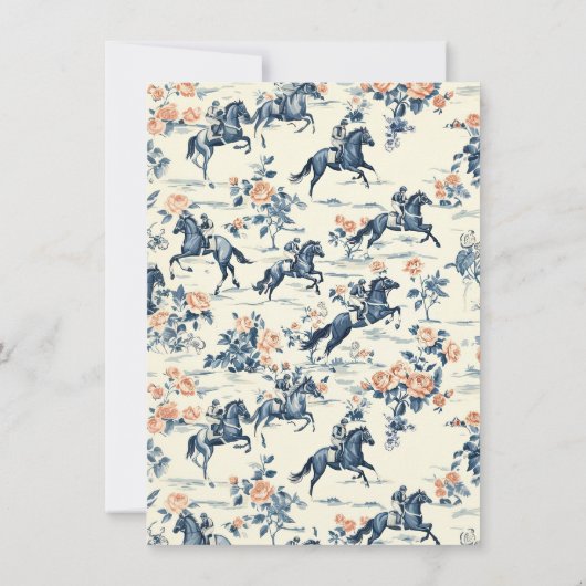 Invitation Whimsical Toile Derby Party (Dos)