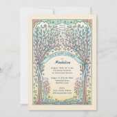 Invitation Whimsical Trees and Stars Pastel Baby shower sucré (Devant)