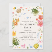 Invitation Whimsical Tropical Beach (Devant)