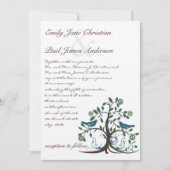 Invitation Whimsical Turquoise Jaune et Mariage d'arbre Brown (Devant)
