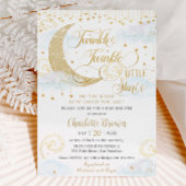 Invitation Whimsical Twinkle petit Baby shower bleu étoile