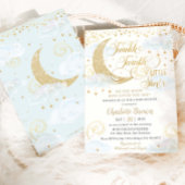 Invitation Whimsical Twinkle petit Baby shower bleu étoile
