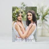 Invitation Whimsical Typography Custom Photo Lesbian Gay (Debout devant)