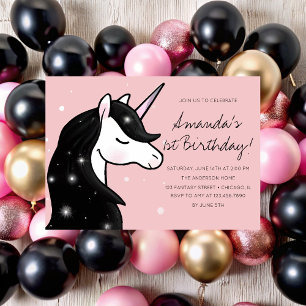 Invitation Whimsical Unicorn Girl Birthday Party