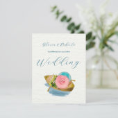 Invitation Whimsical Watercolor Bateau Mariage mexicain (Debout devant)