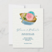 Invitation Whimsical Watercolor Bateau Mariage mexicain (Dos)