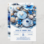 Invitation Whimsical Watercolor Boy Anniversaire (Devant / Derrière)
