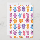 Invitation Whimsical Watercolor Monsters Fête d'anniversaire (Dos)