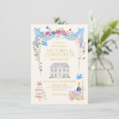 Invitation Whimsical Wedding Chateau Mansion (Debout devant)