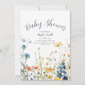 Invitation Whimsical White Fleur sauvage (Devant)