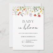 Invitation Whimsical Wildflower Baby in Bloom Shower (Devant)