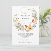 Invitation Whimsical Wildflower Bridal Shower (Debout devant)