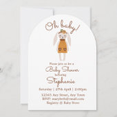 Invitation Whimsical Wildflower Bunny Baby Shower Invite (Devant)