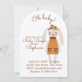 Invitation Whimsical Wildflower Bunny Baby Shower Invite (Devant)