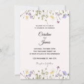Invitation Whimsical Wildflower Meadow Border Wedding  (Devant)