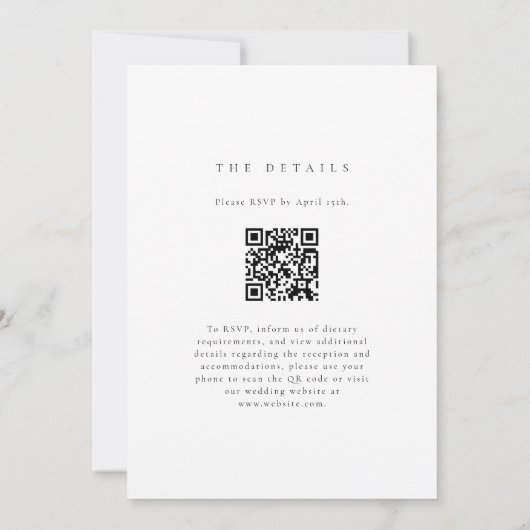 Invitation Whimsical Wildflower QR Code Wedding (Dos)
