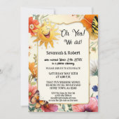 Invitation Whimsical Wildflower Wedding Reception Photo (Devant)