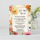 Invitation Whimsical Wildflower Wedding Reception Photo (Debout devant)