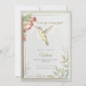 Invitation Whimsical Wings & Watercolor Wishes | Hummingbird  (Devant)