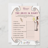 Invitation Whimsical Winter Fairy Price is Right Baby Shower  (Devant)